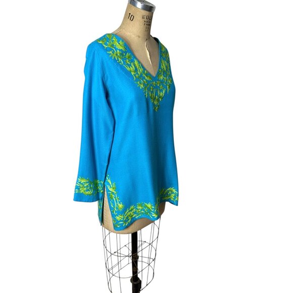 Womens tunic top with embroidery by Gretchen Scott Designs Size XS/S - Picture 4 of 5